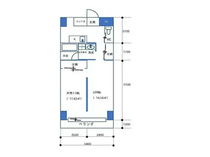 LIBERAL(1LDK/10階)の間取り写真
