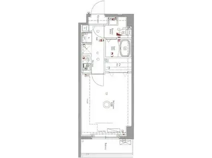 ユリカロゼAZEST川口(1K/1階)の間取り写真