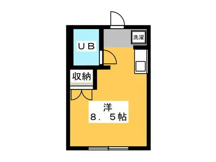 ロオジエ湘南平塚(ワンルーム/1階)の間取り写真