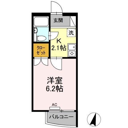 パレス本郷(1K/3階)の間取り写真