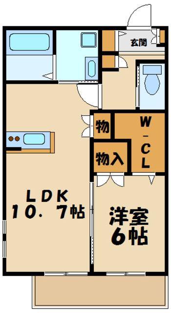 ソフィア 清里(1LDK/2階)の間取り写真