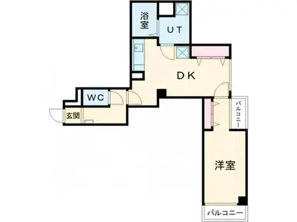 グリーンピア高崎(1DK/5階)の間取り写真