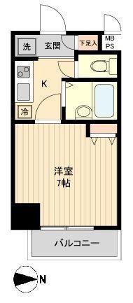HF亀戸レジデンス(1K/9階)の間取り写真