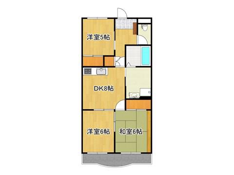 小瀬パークマンション(3DK/3階)の間取り写真