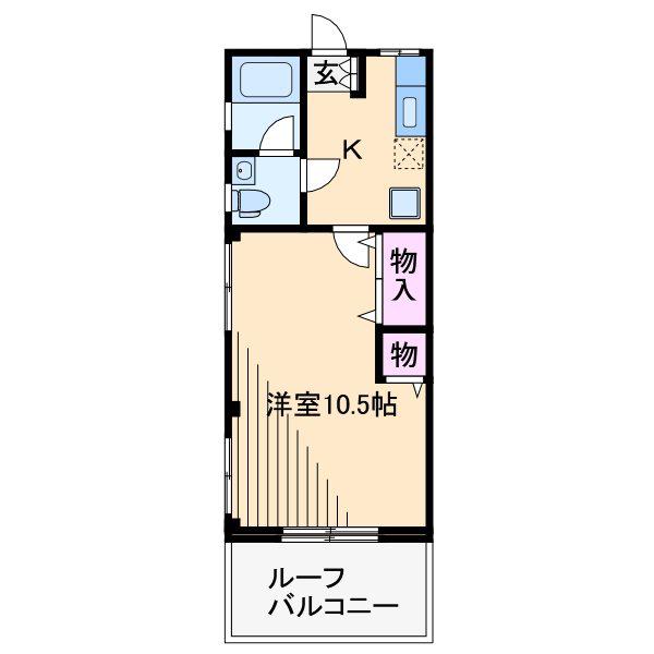 栗山マンション(1K/2階)の間取り写真
