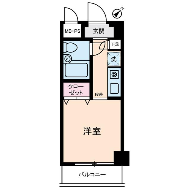 アムス川崎(ワンルーム/1階)の間取り写真