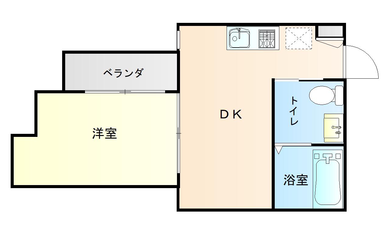 メゾン・パッタ(1DK/2階)の間取り写真