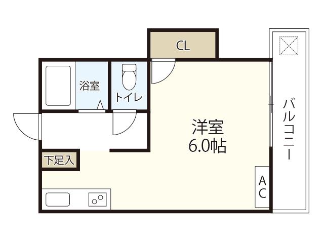 ウェール千田町(ワンルーム/1階)の間取り写真