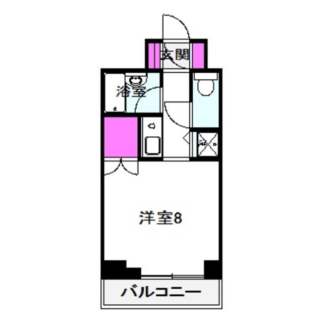 クレスト都島(1K/2階)の間取り写真
