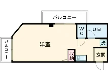 コットンアレー(1K/3階)の間取り写真