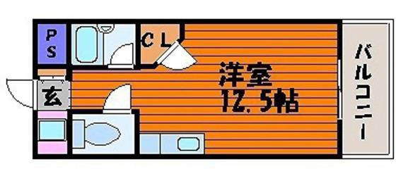 ウエスティンパレス(ワンルーム/9階)の間取り写真