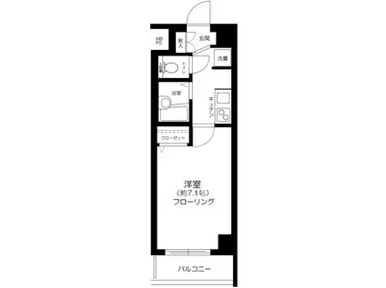 L-FLAT南品川(1K/5階)の間取り写真