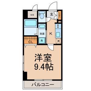 AXIS MEISEI(1K/2階)の間取り写真