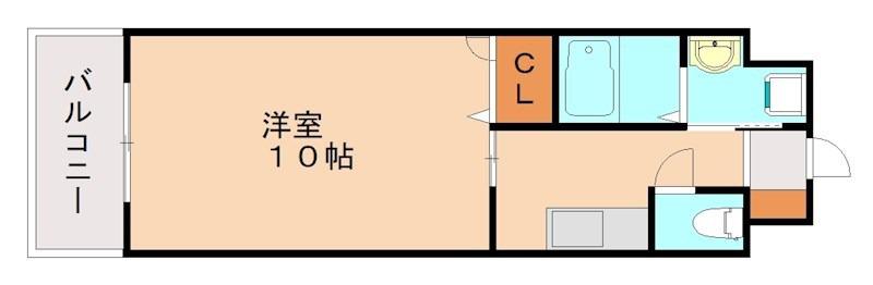 フォレスト片野(1K/3階)の間取り写真