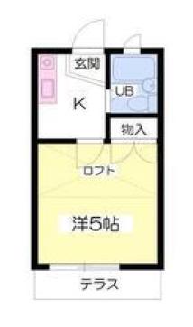 BCASA伊勢崎IVRE-BORN(1K/1階)の間取り写真