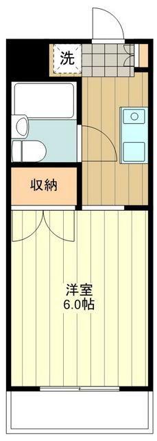 白樺マンション(ワンルーム/2階)の間取り写真