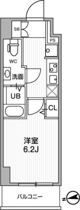 LIME RESIDENCE KITA MATSUDO(1K/4階)の間取り写真