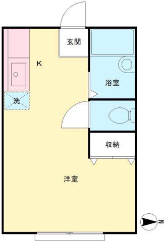 パークコート芦花(ワンルーム/2階)の間取り写真