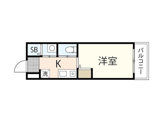 LE DOME府中(1K/1階)の間取り写真