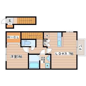 ラヴィス(1LDK/2階)の間取り写真