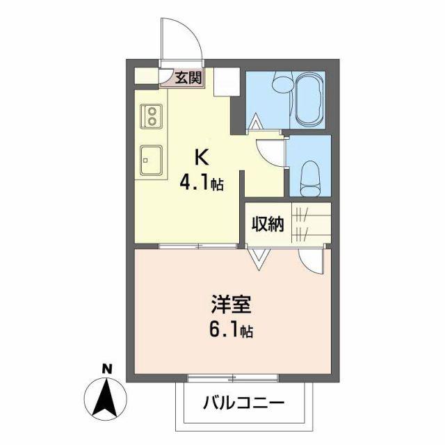 グラン コート(1K/2階)の間取り写真