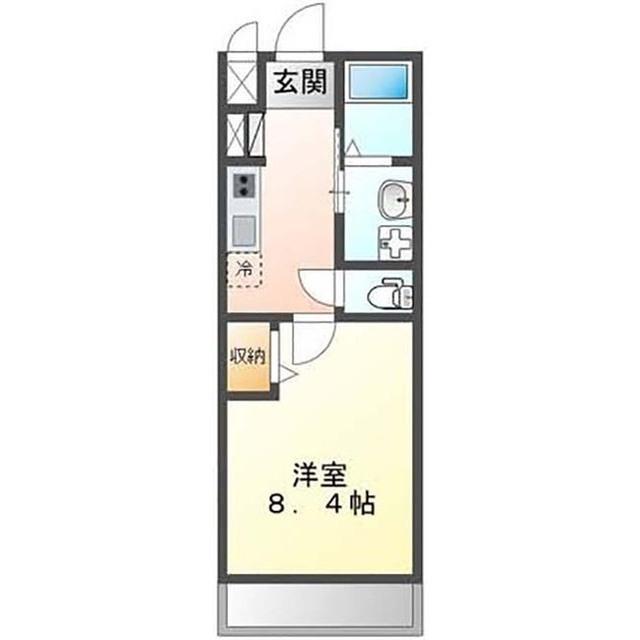 イストワールA(1K/2階)の間取り写真