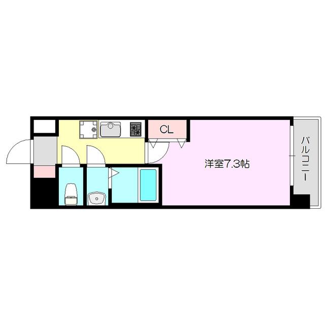 LIVIAZ SHIN-OSAKA CIEL(1K/4階)の間取り写真