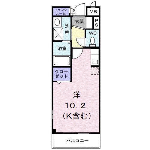 レジデンスAYU(ワンルーム/1階)の間取り写真