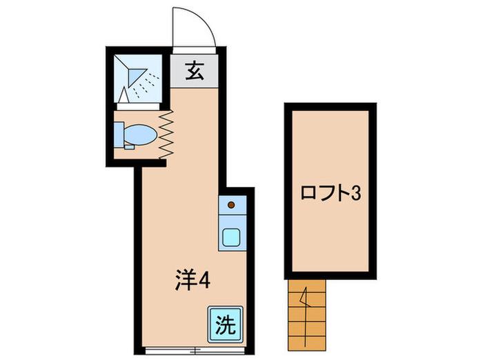 マンサルド南大塚(ワンルーム/2階)の間取り写真