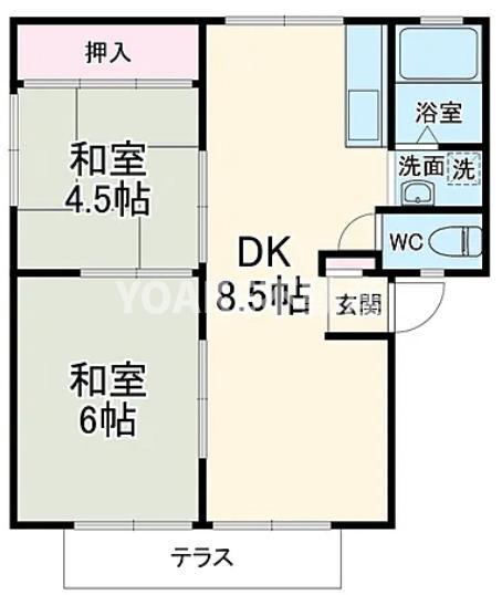 サンシティ綾瀬(2LDK/2階)の間取り写真
