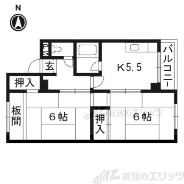 シティコープ庄(2DK/3階)の間取り写真