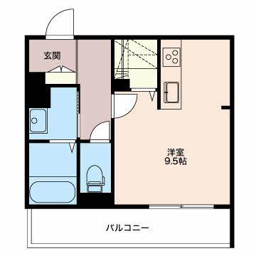 メリオール大宮(ワンルーム/2階)の間取り写真