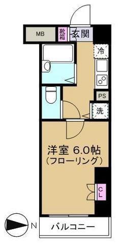 スカイコート文京白山第3(1K/2階)の間取り写真