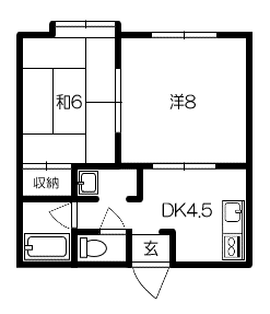 パレスモード21(2DK/2階)の間取り写真