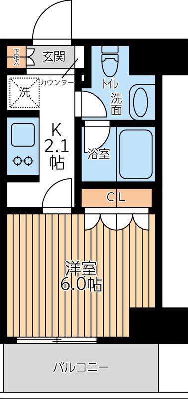 シティラックストベ(1K/7階)の間取り写真