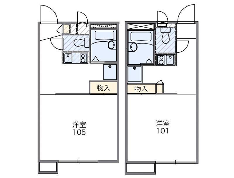 レオパレス 詩(1K/2階)の間取り写真