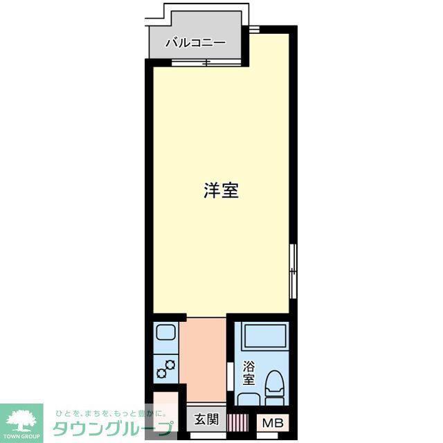 協栄ビル(ワンルーム/3階)の間取り写真