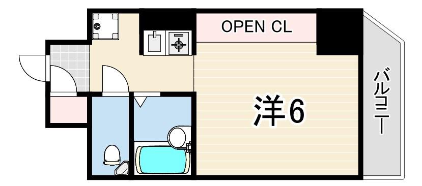 シャトル西神戸(ワンルーム/3階)の間取り写真