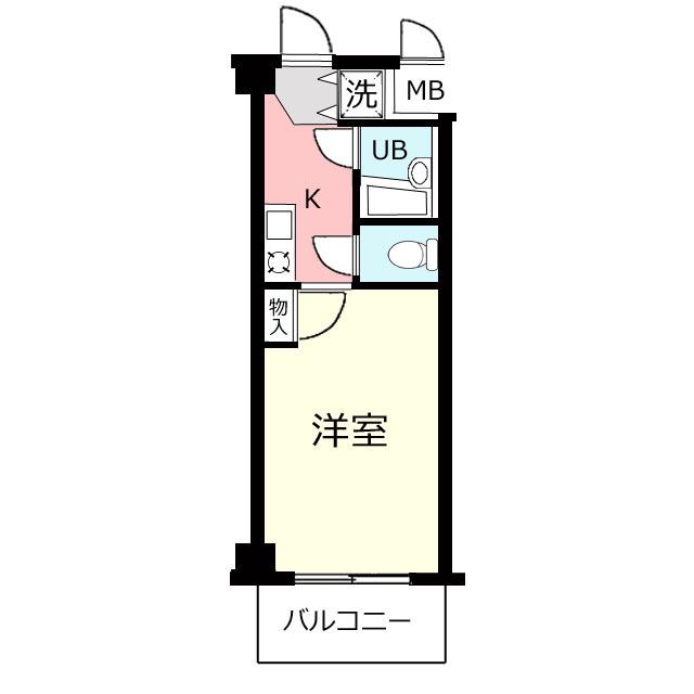 クレセールふじみ野I(1K/3階)の間取り写真