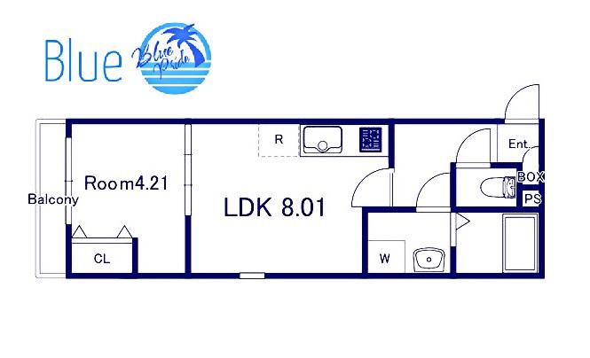 ラグランジュ新川崎(1LDK/1階)の間取り写真