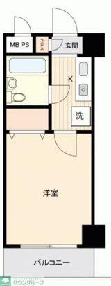 MAC東大和コート(ワンルーム/2階)の間取り写真