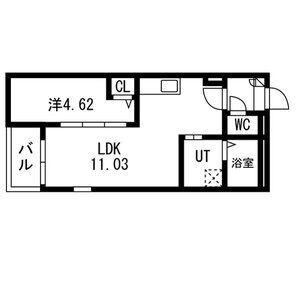 JACK KAWAGISHIII(1LDK/3階)の間取り写真