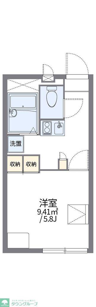 レオパレスラーク(1K/1階)の間取り写真