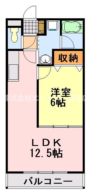 ウシオ-05(1LDK/1階)の間取り写真