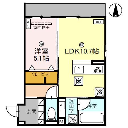 パレスリバティ(1LDK/1階)の間取り写真
