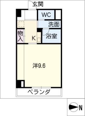 エポックステージ(1K/4階)の間取り写真