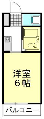 センチュリー志木(1K/4階)の間取り写真