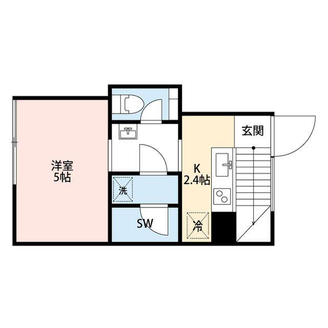 北沢4ビル(1K/3階)の間取り写真