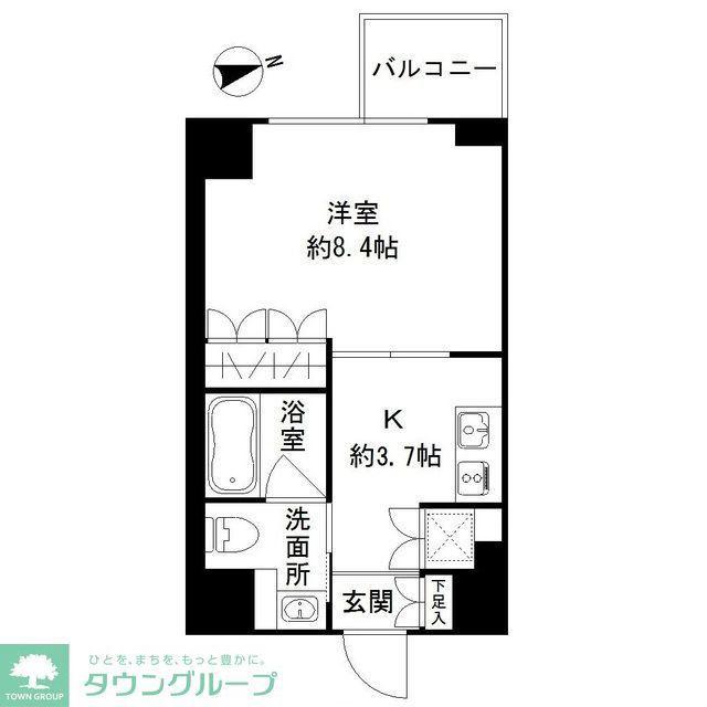 RODIA立川(1K/3階)の間取り写真
