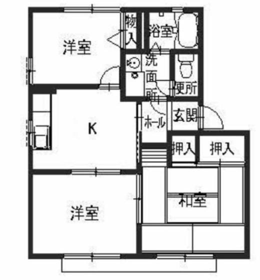 オリーブハイツ(3K/1階)の間取り写真